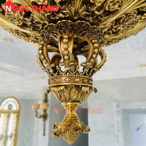 Đèn chùm thả đồng trang trí phòng khách phòng thờ sảnh khách sạn trong nhà 220V 140W DCD9918T35 Ngọc Thắng - Ảnh 6
