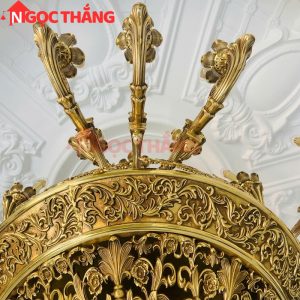 Đèn chùm thả đồng trang trí phòng khách phòng thờ sảnh khách sạn trong nhà 220V 140W DCD9918T35 Ngọc Thắng - Ảnh 7