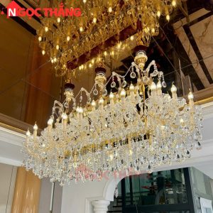 Alternative view of Đèn chùm thả trần cổ điển trang trí phòng khách sảnh khách sạn trong nhà 176W 220V DC5263N44 Ngọc Thắng