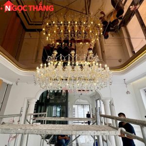 Đèn chùm thả trần cổ điển trang trí phòng khách sảnh khách sạn trong nhà 176W 220V DC5263N44 Ngọc Thắng - Ảnh 3