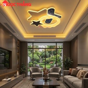 Đèn ốp trần ngôi sao Hàn Quốc trang trí phòng khách phòng ngủ trong nhà 220V MT395 Ngọc Thắng - Ảnh 4