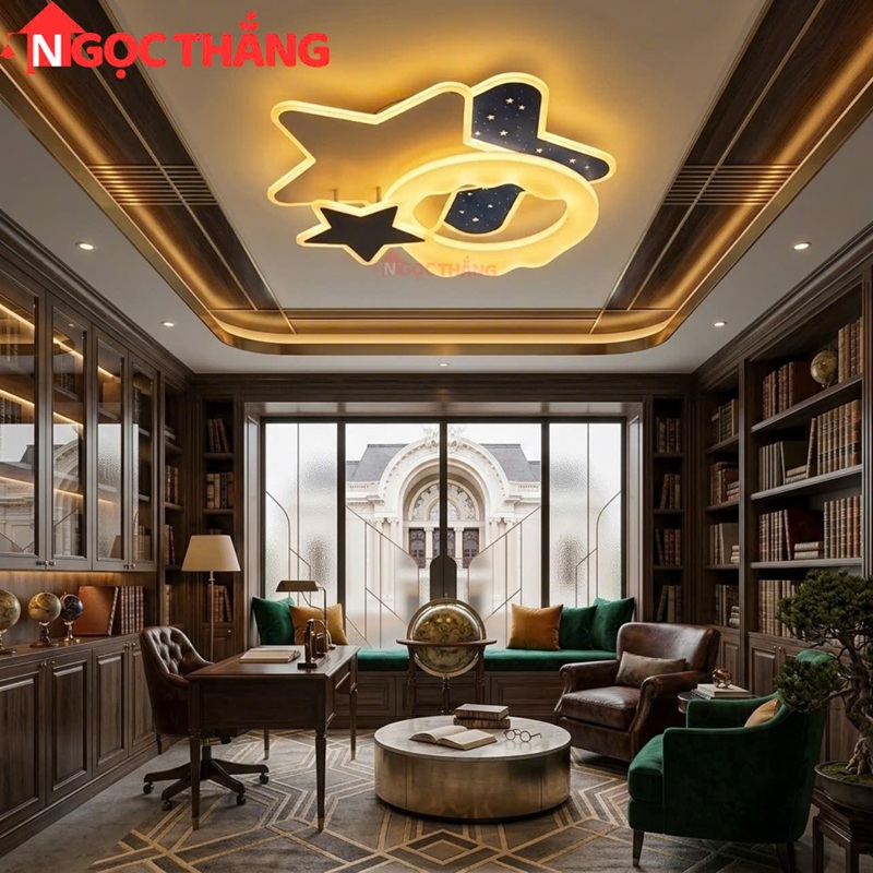 Đèn ốp trần ngôi sao Hàn Quốc trang trí phòng khách phòng ngủ trong nhà 220V MT395 Ngọc Thắng