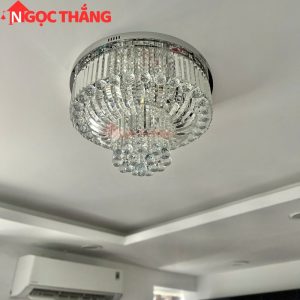 Alternative view of Đèn ốp trần pha lê 60cm cổ điển trang trí phòng khách LED 3 màu 220V OTPL40405T60 Ngọc Thắng
