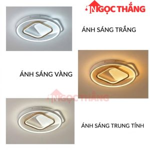 Đèn ốp trần phong cách Hàn Quốc trang trí phòng khách phòng ngủ trong nhà 220V MT8027 Ngọc Thắng - Ảnh 3