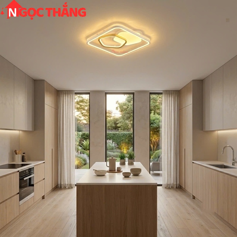 Đèn ốp trần phong cách Hàn Quốc trang trí phòng khách phòng ngủ trong nhà 220V MT8028 Ngọc Thắng