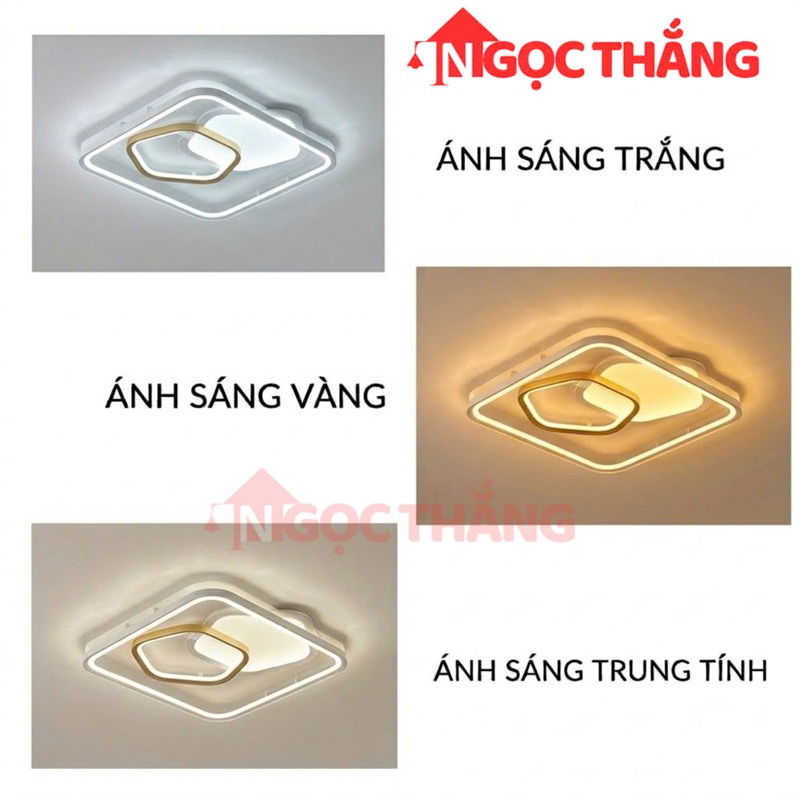 Đèn ốp trần phong cách Hàn Quốc trang trí phòng khách phòng ngủ trong nhà 220V MT8028 Ngọc Thắng - Ảnh 3