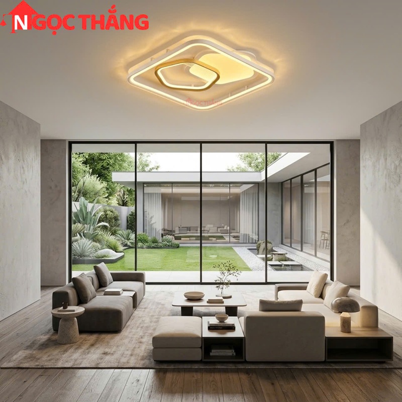 Đèn ốp trần phong cách Hàn Quốc trang trí phòng khách phòng ngủ trong nhà 220V MT8028 Ngọc Thắng - Ảnh 4