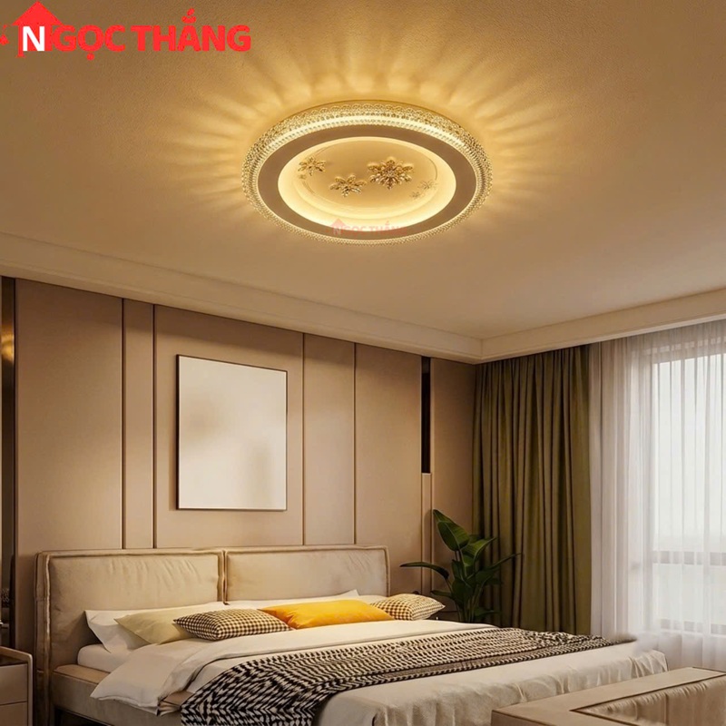 Đèn ốp trần phong cách Hàn Quốc trang trí phòng khách phòng ngủ trong nhà 220V MT9500 Ngọc Thắng