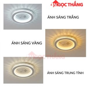 Đèn ốp trần phong cách Hàn Quốc trang trí phòng khách phòng ngủ trong nhà 220V MT9500 Ngọc Thắng - Ảnh 3