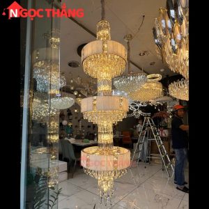 Alternative view of Đèn thả trần pha lê Ø50Cm trang trí phòng khách phòng ngủ phòng làm việc 576W 220V TPL817D180 Ngọc Thắng