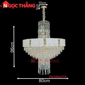 Alternative view of Đèn thả trần pha lê Ø80Cm trang trí phòng khách phòng ngủ phòng làm việc 324W 220V TPL817D80 Ngọc Thắng