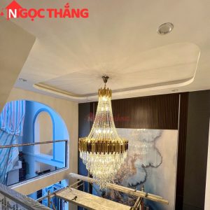 Alternative view of Đèn thả trần pha lê Ø100Cm trang trí phòng khách phòng ngủ phòng làm việc 468W 220V TPL88198T100 Ngọc Thắng