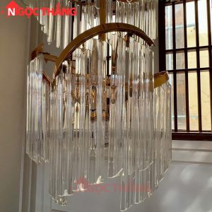 Đèn thả trần pha lê thông tầng 1m8 trang trí phòng khách sảnh khách sạn trong nhà 816W 220V TPL17 Ngọc Thắng - Ảnh 15