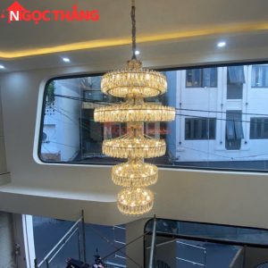 Đèn thả trần pha lê thông tầng 2m1 trang trí phòng khách sảnh khách sạn trong nhà 696W 220V TPL2199T5 Ngọc Thắng - Ảnh 11