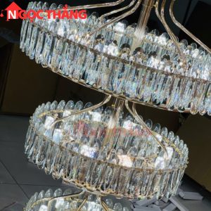 Đèn thả trần pha lê thông tầng 2m1 trang trí phòng khách sảnh khách sạn trong nhà 696W 220V TPL2199T5 Ngọc Thắng - Ảnh 12