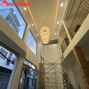 Đèn thả trần pha lê thông tầng 2m1 trang trí phòng khách sảnh khách sạn trong nhà 696W 220V TPL2199T5 Ngọc Thắng - Ảnh 7