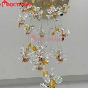 Đèn thả trần pha lê thông tầng 2m3 trang trí phòng khách sảnh khách sạn trong nhà 96W 220V TPL039T18 Ngọc Thắng - Ảnh 8