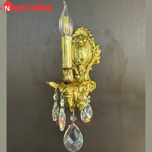 Đèn treo tường đồng nguyên chất cổ điển trang trí phòng khách phòng ngủ lối đi trong nhà LED vàng 4W 220V VDC0527T1 Ngọc Thắng - Ảnh 8