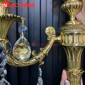 Đèn treo tường đồng nguyên chất cổ điển trang trí phòng khách phòng ngủ lối đi trong nhà LED vàng 4W 220V VDC2301T1 Ngọc Thắng - Ảnh 21
