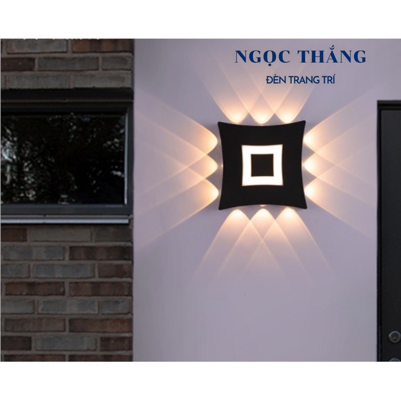 Đèn Led hắt tường treo tường gắn tường trang trí trong nhà ngoài trời 12 bóng Led 14W 220V VNT046B Ngọc Thắng