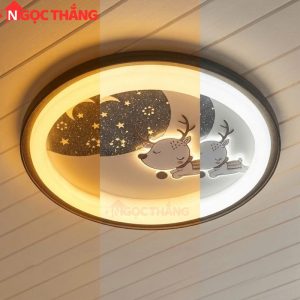Đèn mâm ốp trần trang trí phòng khách phòng ngủ trong nhà LED 3 màu 220V MT1623 MT1999 Ngọc Thắng (Kèm Remote) - Ảnh 3