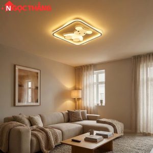 Đèn mâm ốp trần trang trí phòng khách phòng ngủ trong nhà LED 3 màu 220V MT1623 MT1999 Ngọc Thắng (Kèm Remote)