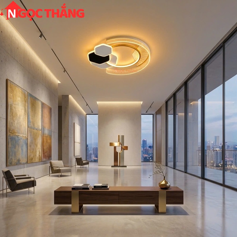 Đèn ốp trần phong cách Hàn Quốc trang trí phòng khách phòng ngủ trong nhà 220V MT336 Ngọc Thắng
