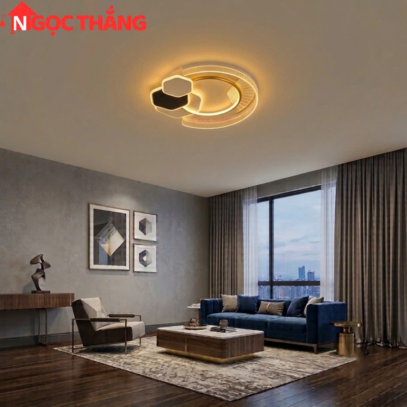 Đèn ốp trần phong cách Hàn Quốc trang trí phòng khách phòng ngủ trong nhà 220V MT336 Ngọc Thắng - Ảnh 2