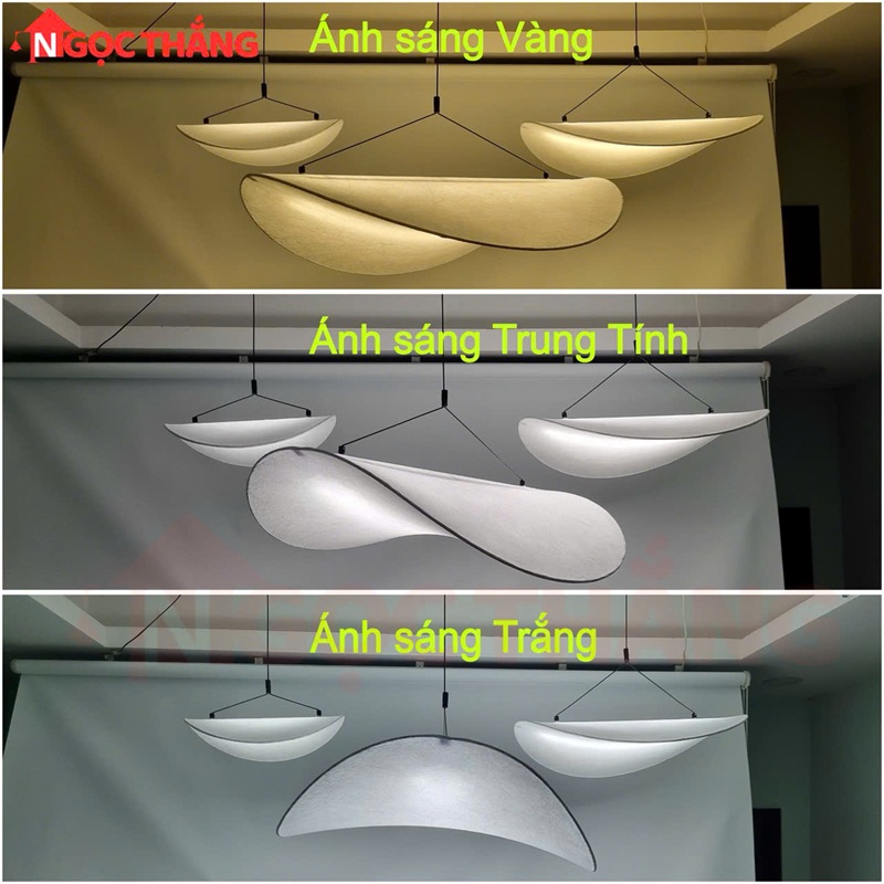 Đèn thả trần bàn ăn 80cm trang trí phòng ngủ phòng khách Led 3 chế độ màu THD27 Ngọc Thắng - Ảnh 5