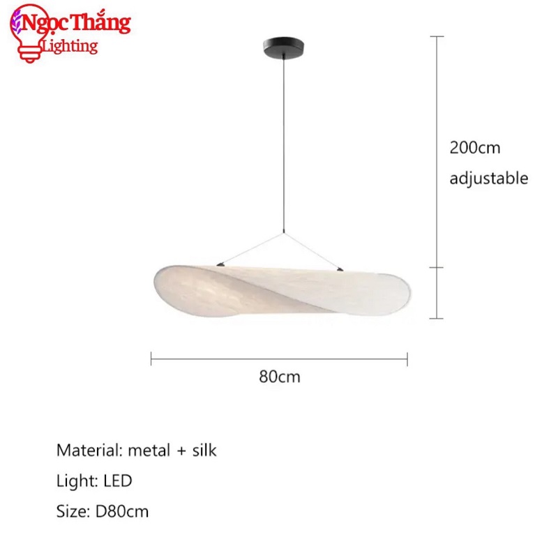 Đèn thả trần bàn ăn 80cm trang trí phòng ngủ phòng khách Led 3 chế độ màu THD27 Ngọc Thắng - Ảnh 4