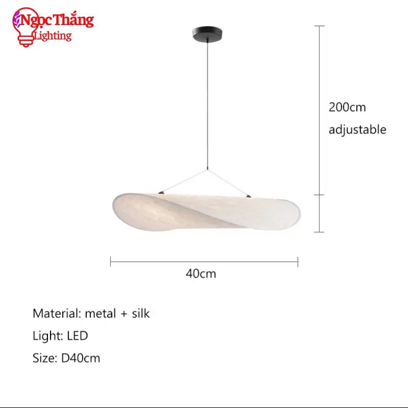 Đèn thả trần bàn ăn 80cm trang trí phòng ngủ phòng khách Led 3 chế độ màu THD27 Ngọc Thắng - Ảnh 2