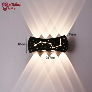 Đèn treo tường ngoài trời hắt 8 tia trang trí cầu thang Led 16W VNT990 220V Ngọc Thắng - Ảnh 8