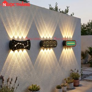 Đèn treo tường ngoài trời hắt 8 tia trang trí cầu thang Led 16W 220V VNT980 Ngọc Thắng - Ảnh 7