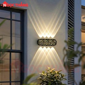 Đèn treo tường ngoài trời hắt 8 tia trang trí cầu thang Led 16W VNT990 220V Ngọc Thắng - Ảnh 3