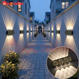 Đèn treo tường ngoài trời hắt 8 tia trang trí cầu thang Led 16W VNT990 220V Ngọc Thắng - Ảnh 23