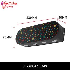 Đèn treo tường ngoài trời hắt 8 tia trang trí cầu thang Led 16W VNT990 220V Ngọc Thắng - Ảnh 4