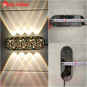 Đèn treo tường ngoài trời hắt 8 tia trang trí cầu thang Led 16W VNT990 220V Ngọc Thắng - Ảnh 26