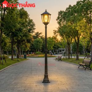 Alternative view of Đèn trụ năng lượng mặt trời trang trí sân vườn công viên TD65 Ngọc Thắng